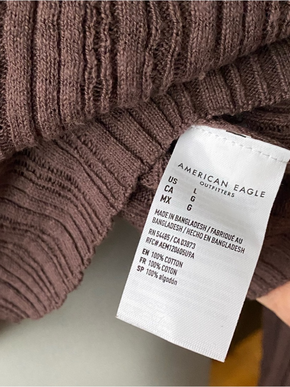 AE Ribbed Crew Neck Cardigan - Picture 7 of 8